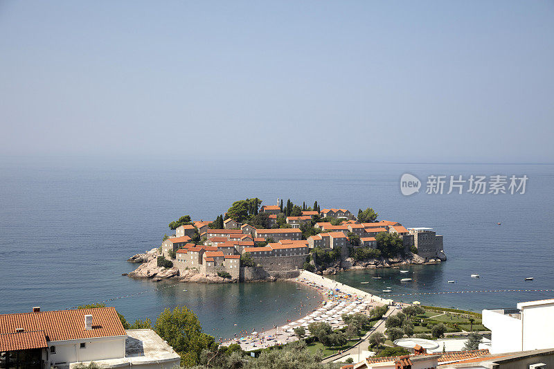 Sveti Stefan，黑山的风景